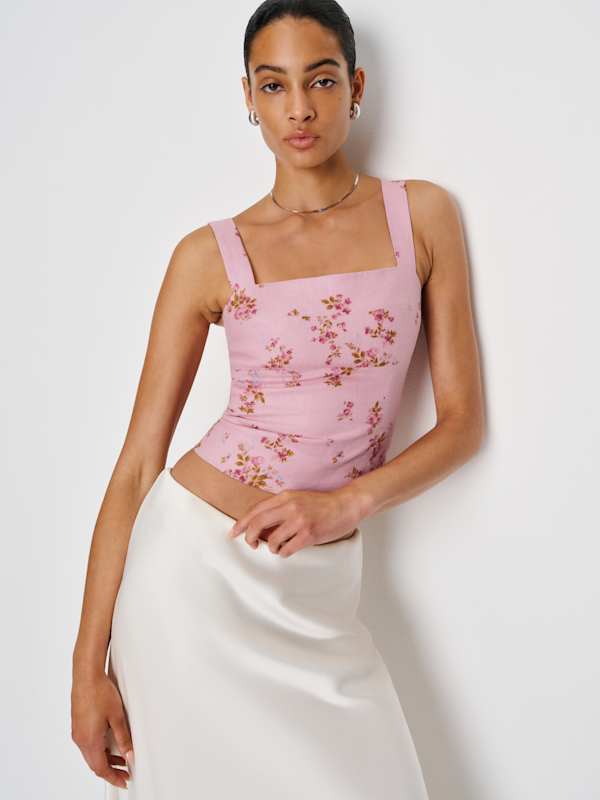 Darci Linen Top - Secret