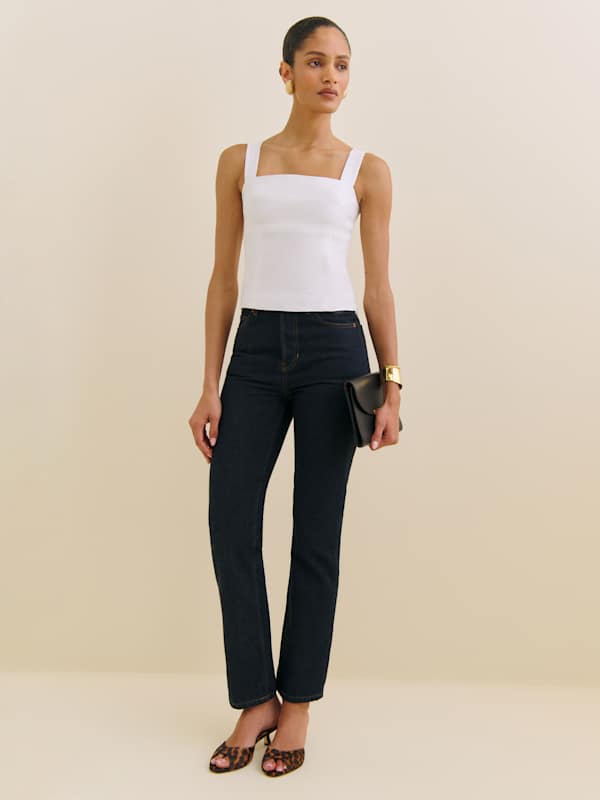 Darci Linen Top - White