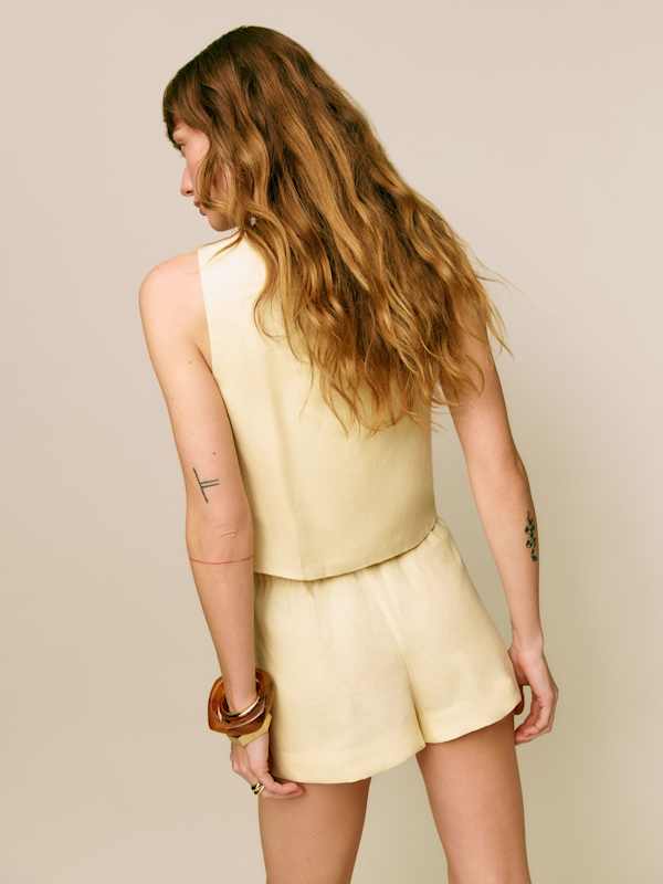 Gemma Linen Two Piece - Parmesan