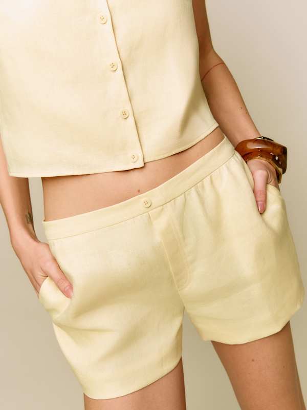 Gemma Linen Two Piece - Parmesan
