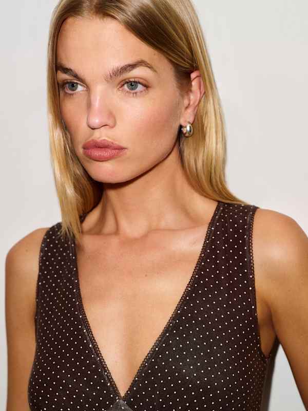 Brayden Knit Dress - Pin Dot