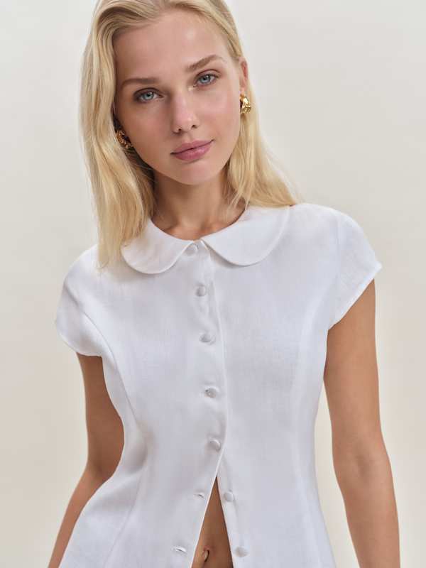 Molly Linen Shirt - White