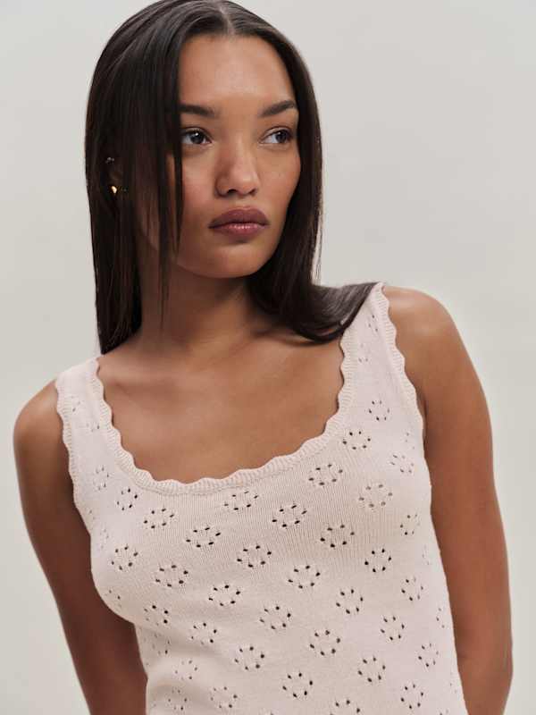 Forest Cotton Sweater Dress - Powder Pink