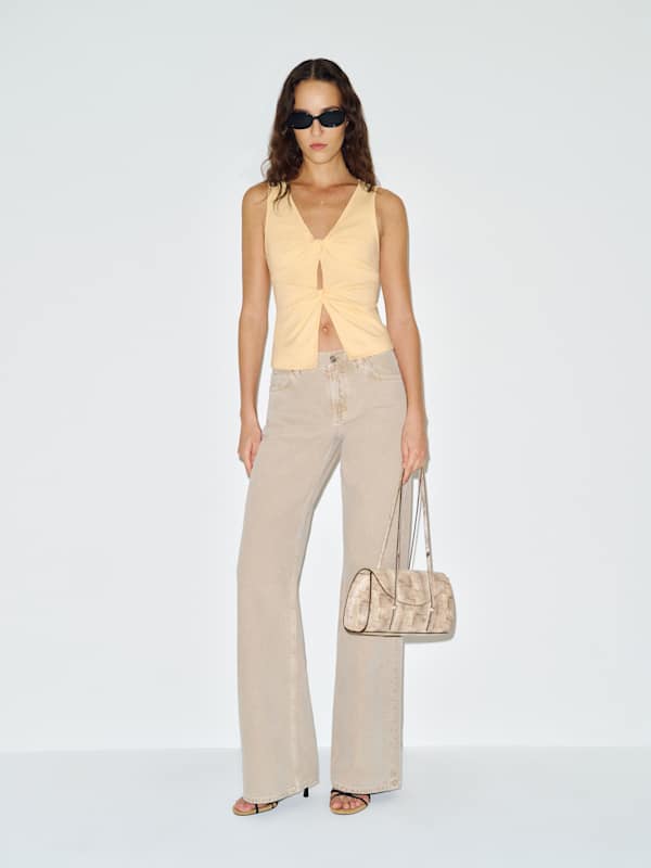 Tefi Knit Top - Parmesan