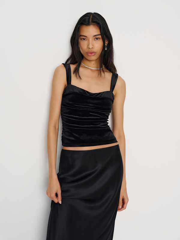 Trish Knit Top - Black Velvet