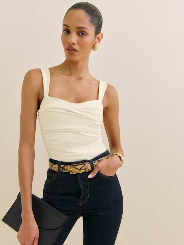 Trish Knit Top - Fior Di Latte