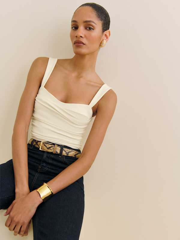 Trish Knit Top - Fior Di Latte