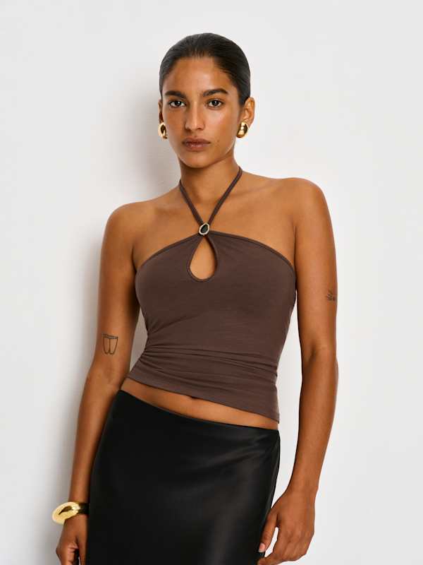 Juniper Knit Top - Cafe