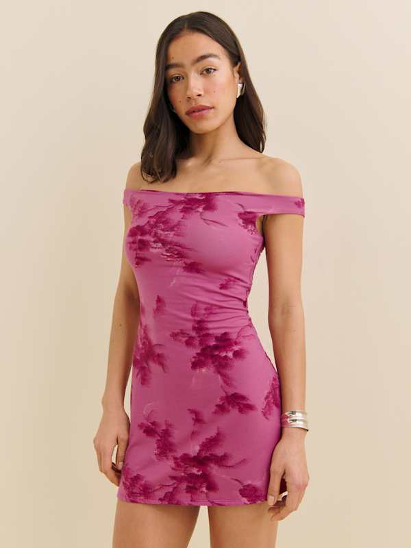 Lia Knit Dress - Hothouse Rose