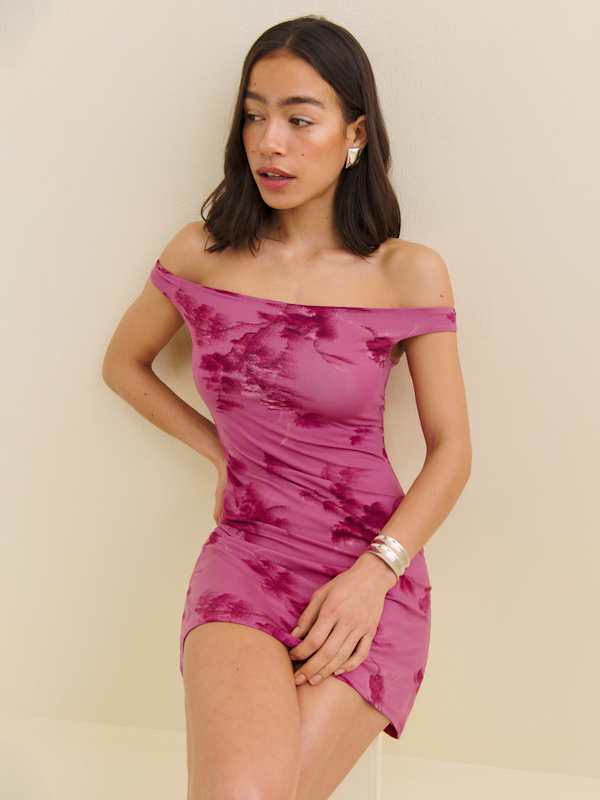 Lia Knit Dress - Hothouse Rose