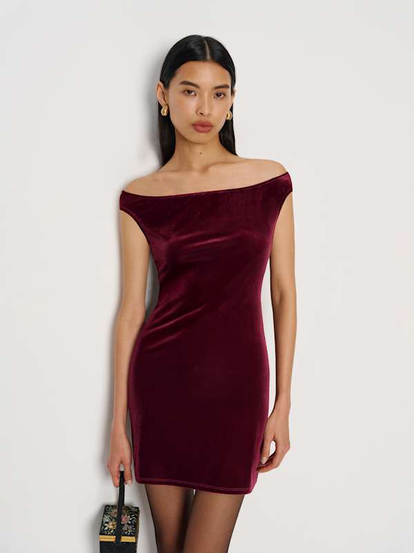 Robe en maille Lia - Prune