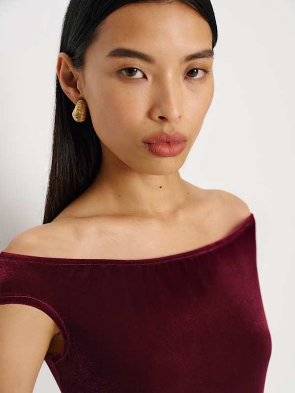 Robe en maille Lia - Prune