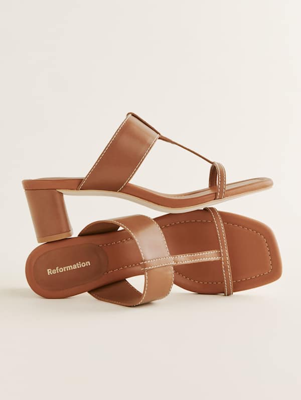 Sardinia Heeled Sandal - Pecan Leather