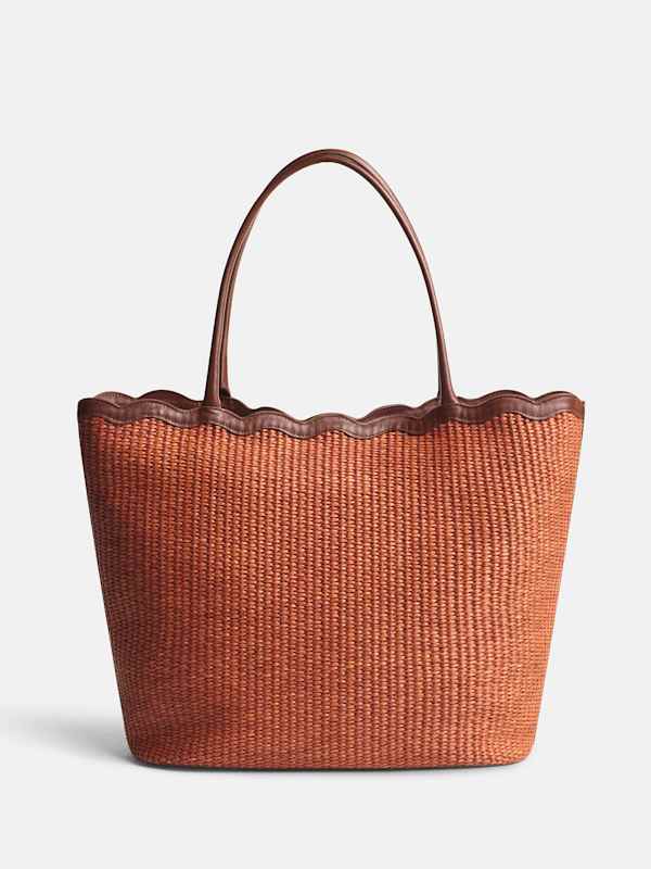 Isabella Tote - Rustic Sienna Raffia