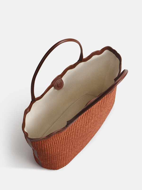 Isabella Tote - Rustic Sienna Raffia