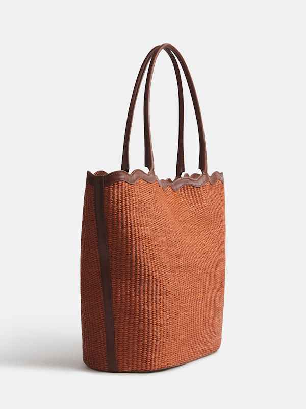 Isabella Tote - Rustic Sienna Raffia