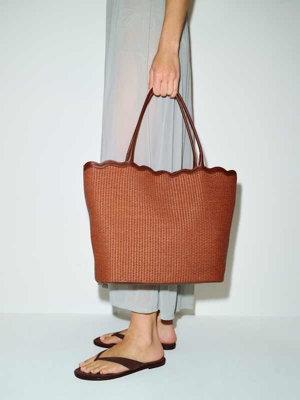Isabella Tote - Rustic Sienna Raffia