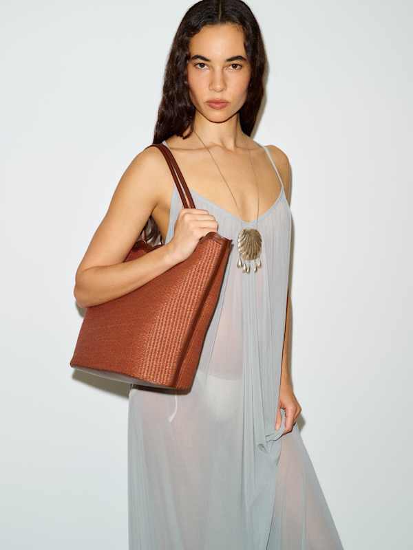 Isabella Tote - Rustic Sienna Raffia