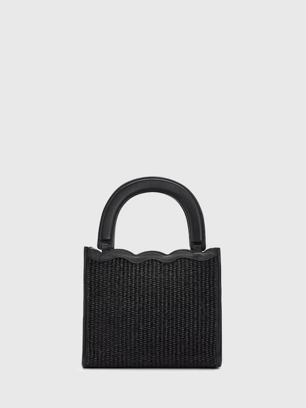 Emma Mini Bag - Black Raffia