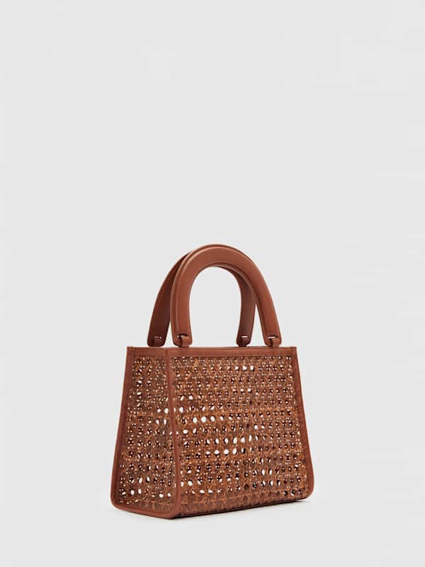 Emma Mini Bag - Espresso Rattan