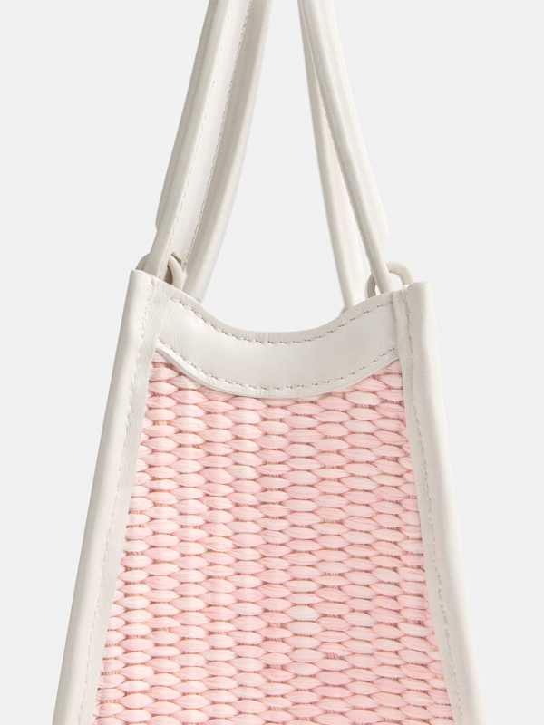Emma Mini Bag - Powder Pink Raffia