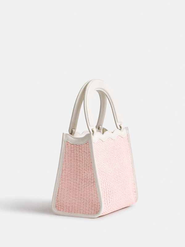 Emma Mini Bag - Powder Pink Raffia