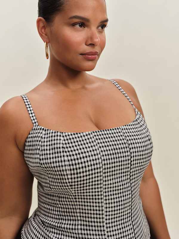 Hattie Linen Top Es - Remy Check