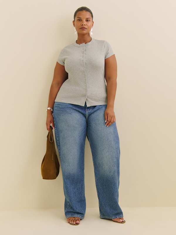 Raelynn Knit Top Es - Heather Grey