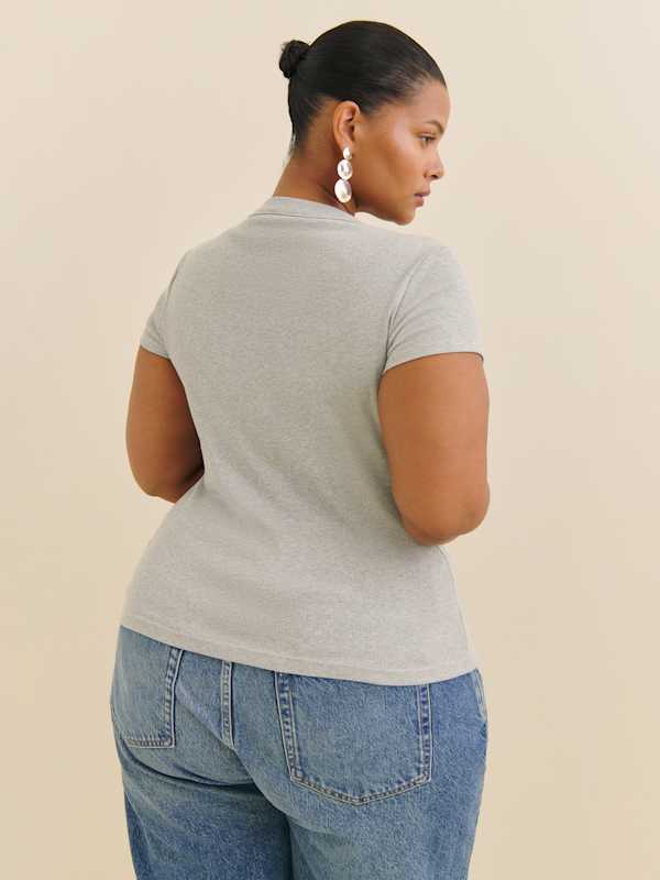 Raelynn Knit Top Es - Heather Grey