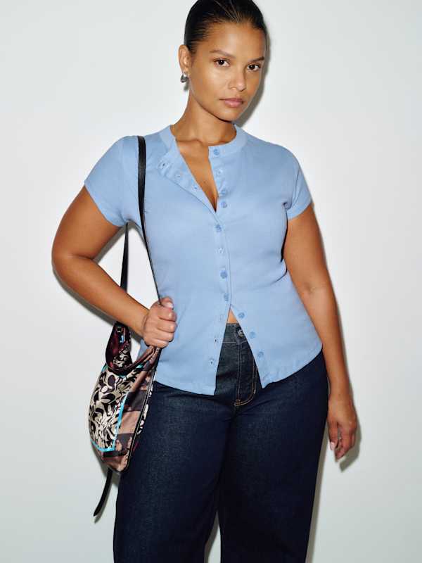 Raelynn Knit Top Es - Skyline