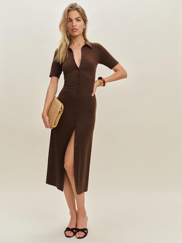 Aiden Knit Dress - Cafe