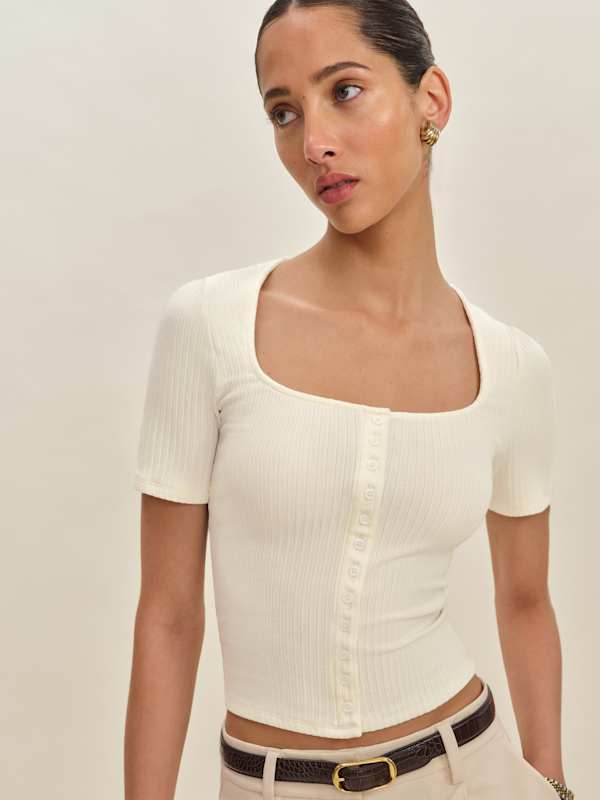 Kaiden Knit Top - Fior Di Latte