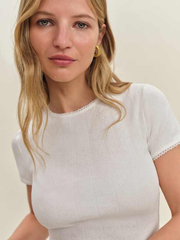 Lucas Pointelle Top - White
