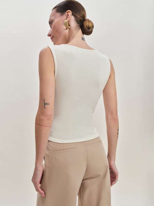 Wren Knit Top - Fior Di Latte