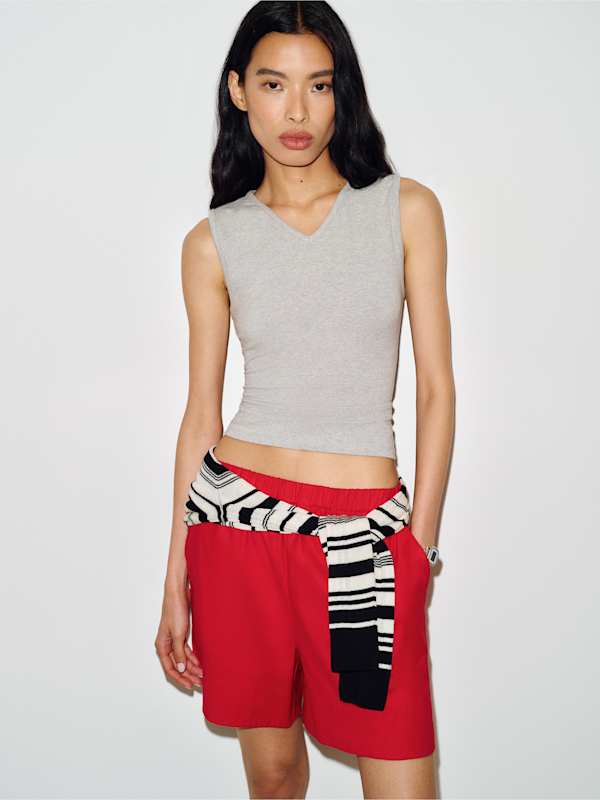 Wren Knit Top - Heather Grey