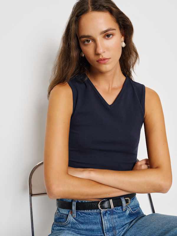 Wren Knit Top - Midnight