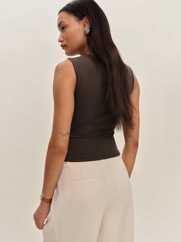 Wren Knit Top - Mole