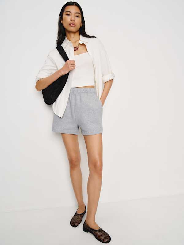 Leon Sweat Short - Heather Grey