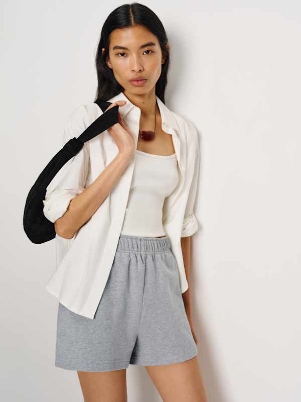 Leon Sweat Short - Heather Grey