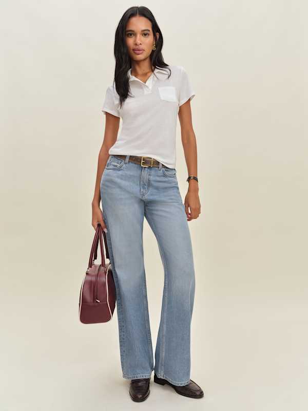 Louie T-shirt Polo - White