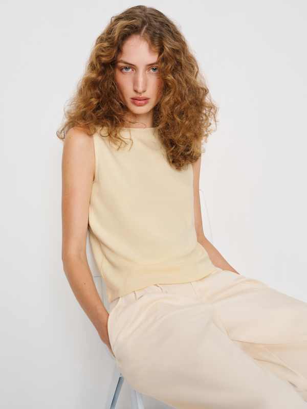 Pears Knit Top - Custard
