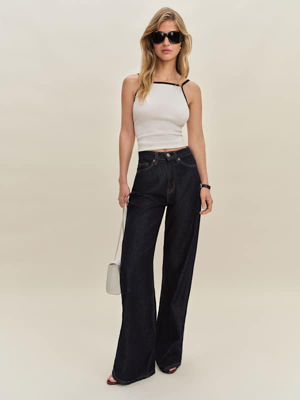 Arnie Tank - White With Black