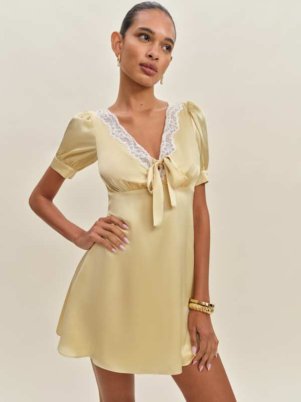 Avin Silk Dress - Blonde