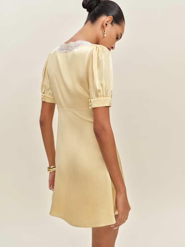Avin Silk Dress - Blonde