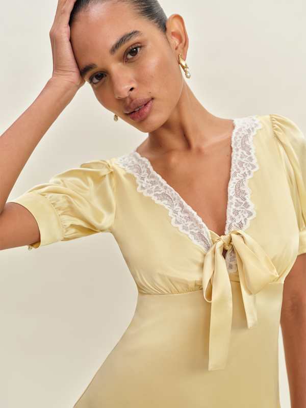 Avin Silk Dress - Blonde