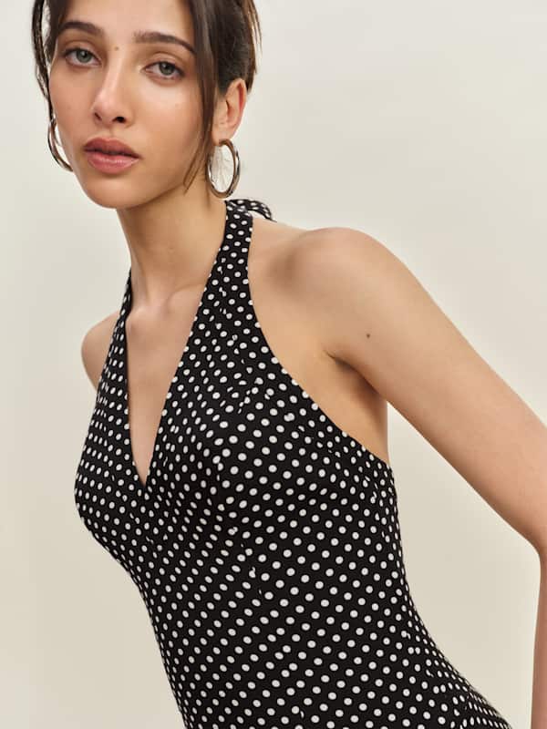 Sofia Dress - Caviar Dot