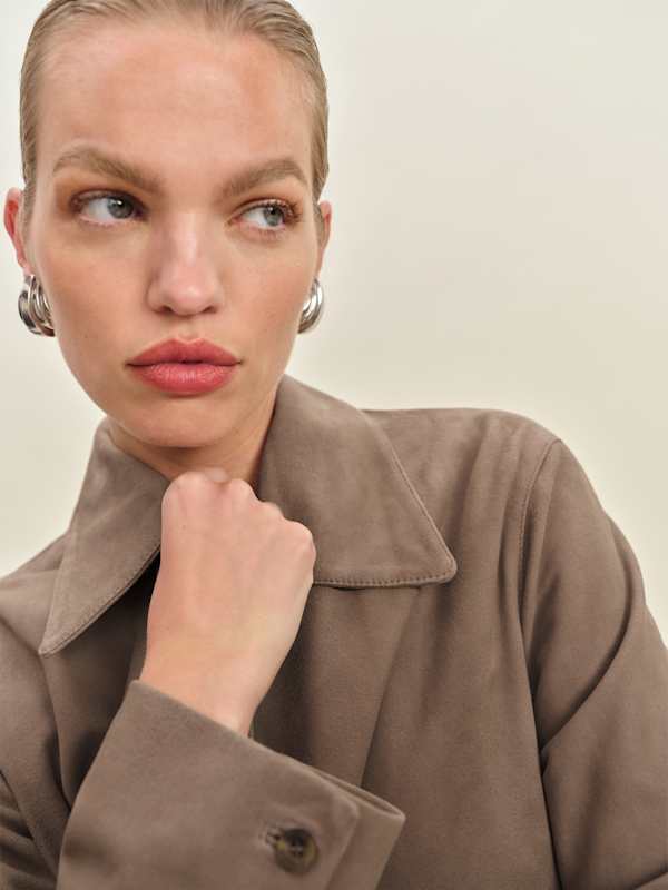 Veda Nell Suede Jacket - Mushroom