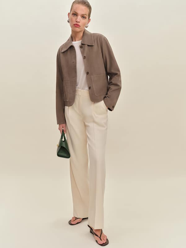 Veda Nell Suede Jacket - Mushroom