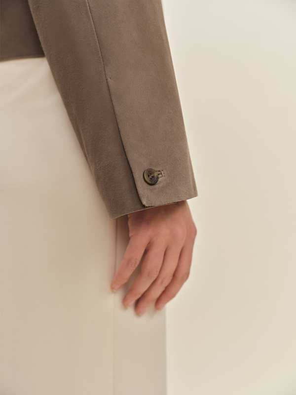 Veda Nell Suede Jacket - Mushroom