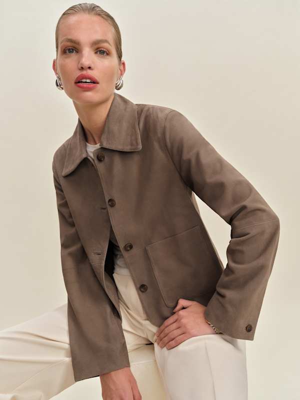 Veda Nell Suede Jacket - Mushroom